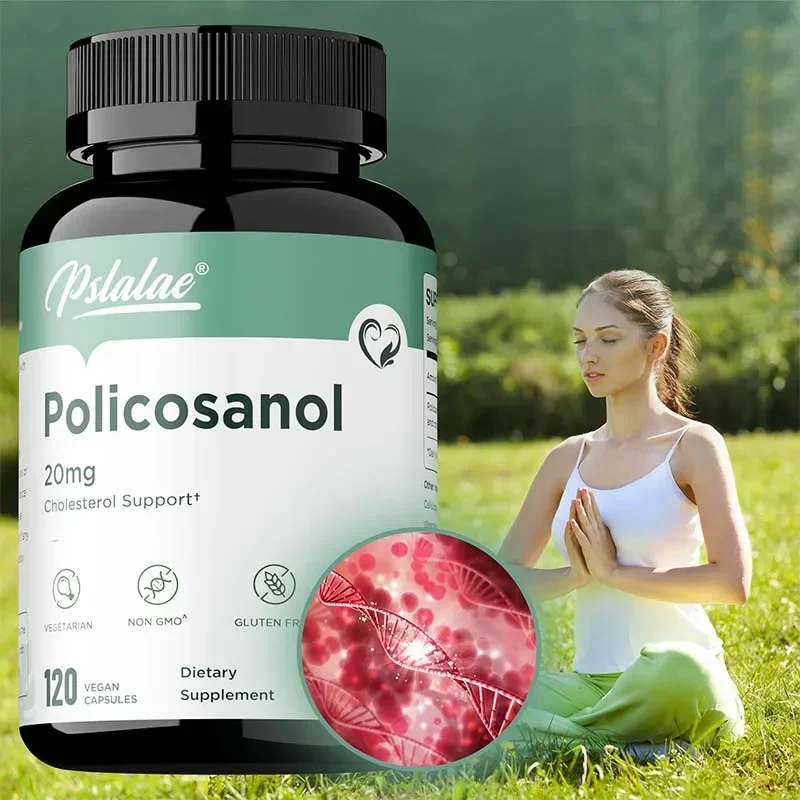 

Policosanol Supplement - Improves Blood Circulation, Balances Cholesterol, Supports Heart and Cardiovascular Health, Non-GMO