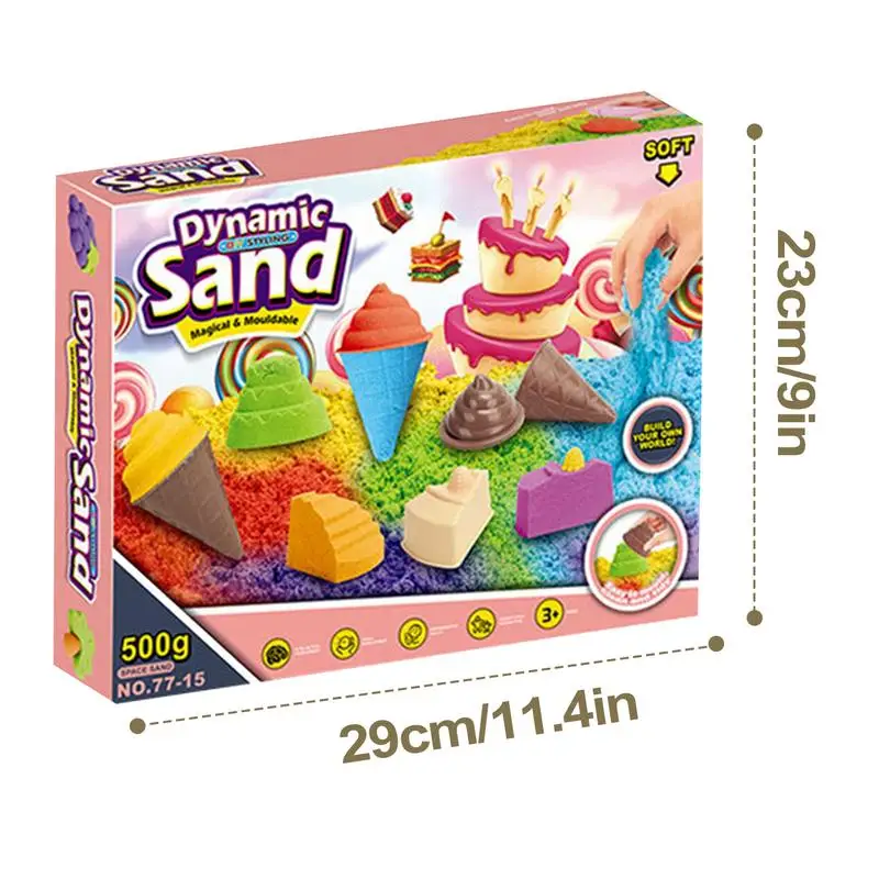 Play Sand For Sensory Table Sensory Toys Moldable Sand Fake Sand Play Set Zabawki edukacyjne dla dzieci Piasek sensoryczny z narzędziami i narzędziami