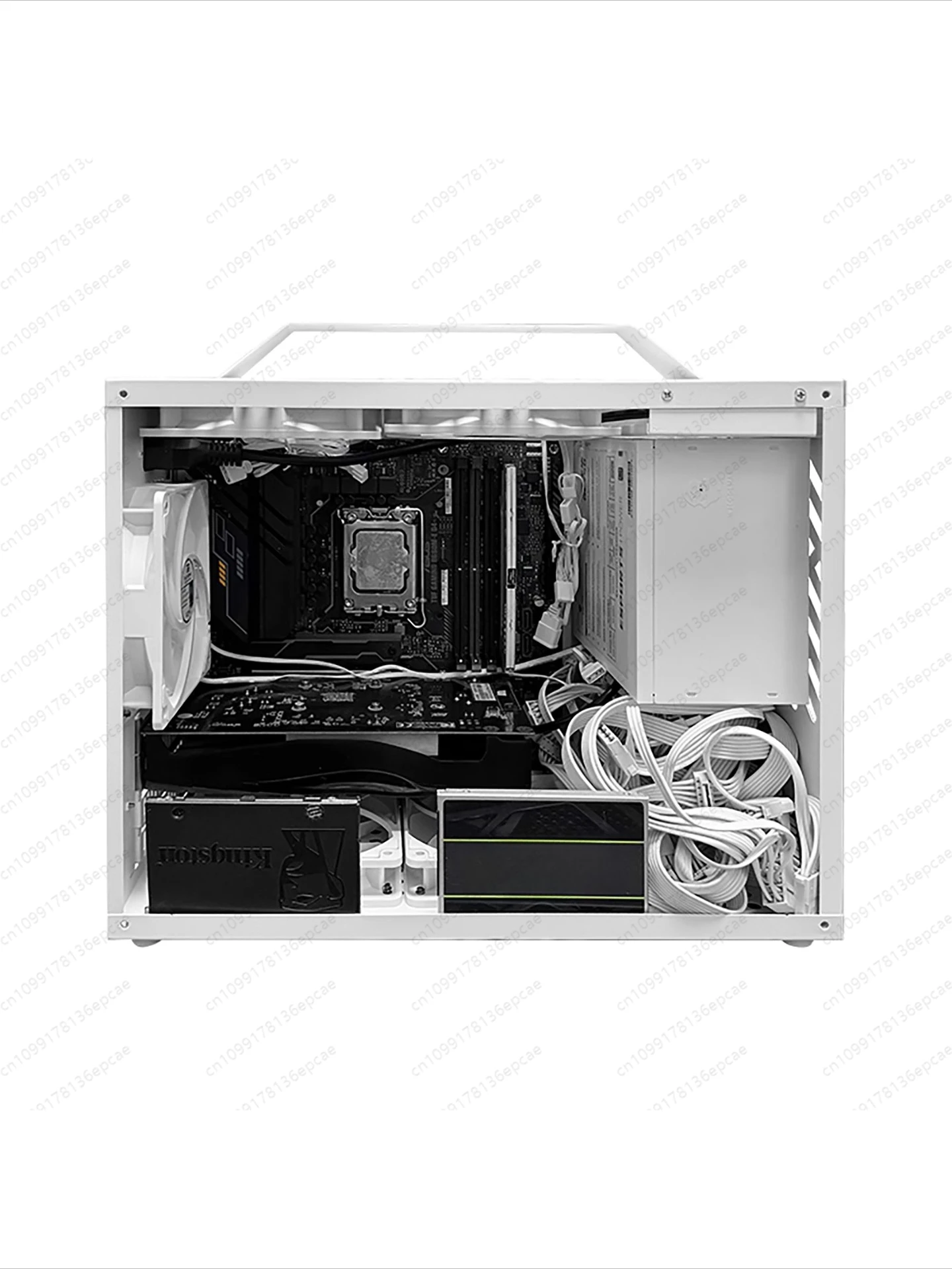 

Portable MATX/ITX Small Main Case Mini White Air Cooled Side Transparent Acrylic