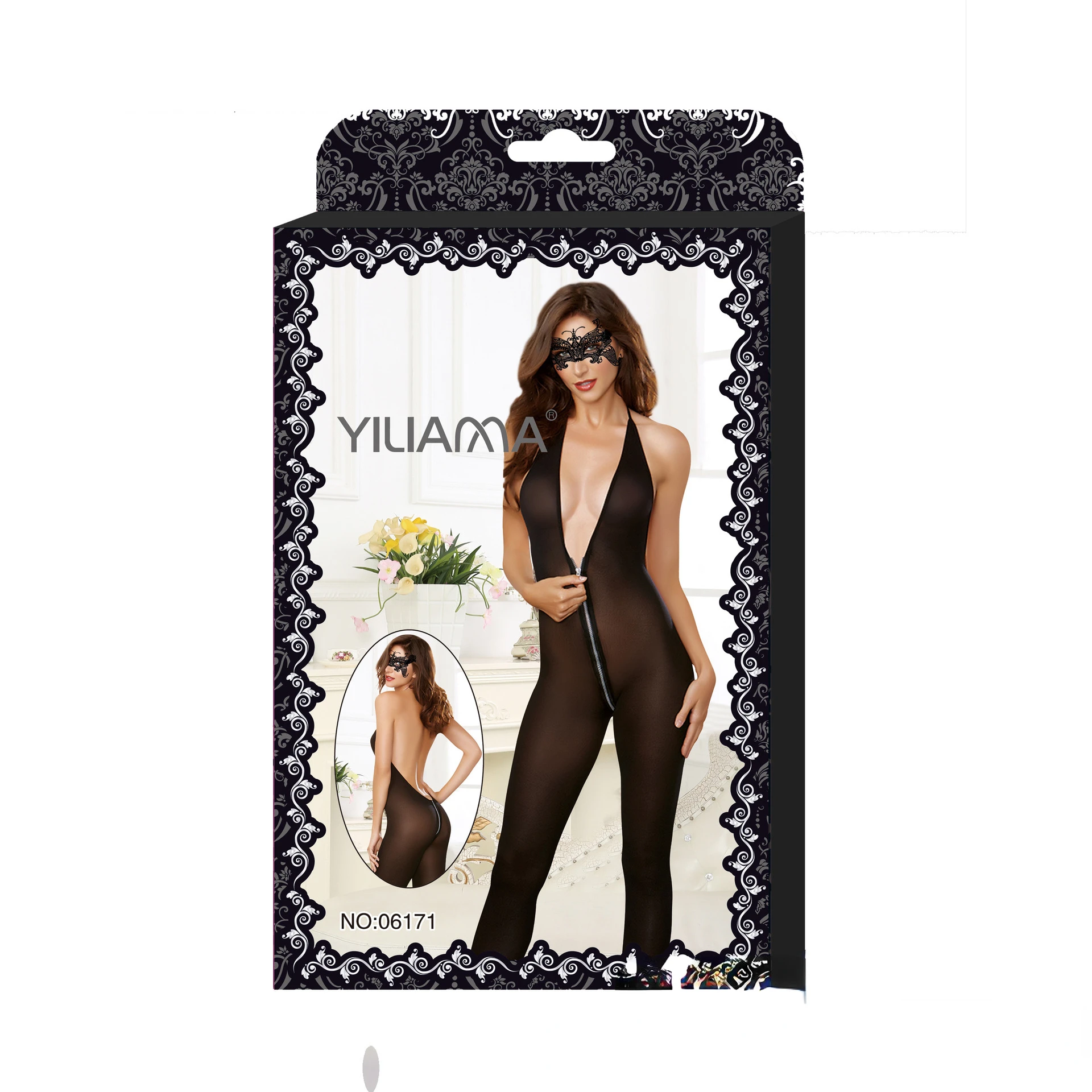 بدلة نسائية مثيرة عارية الظهر ، أزياء دانتيل بحمالة رباط ، جوارب رفيعة ، ملابس داخلية مثيرة ، ملابس داخلية مثيرة