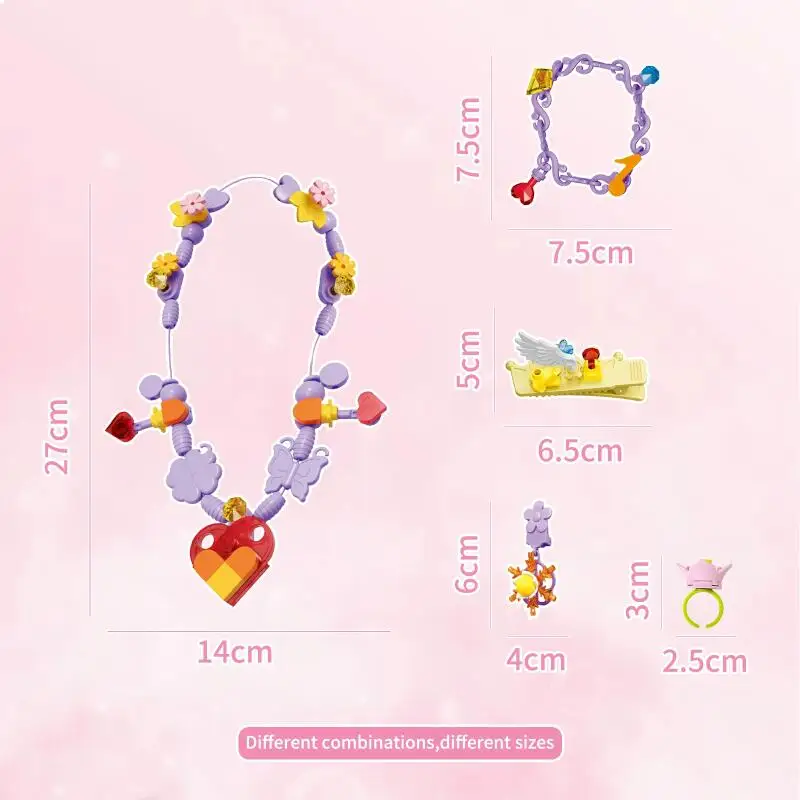 6/23/30개 비즈 DIY 수제 퍼즐 비즈 착용 블록 놀이 소녀용 팔찌 공주 보석 세트