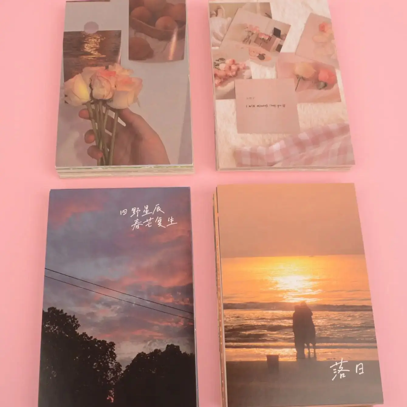 癒し系の花柄風景模様の紙、30枚/パック、家庭や学校の壁の装飾に（ステッカー付き）