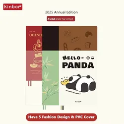Kinbor Notebook 2025 Planner A5/A6 Full Year Agenda Schedule Daily Timeline Weekly Plan Efficiency Notebooks for School Office