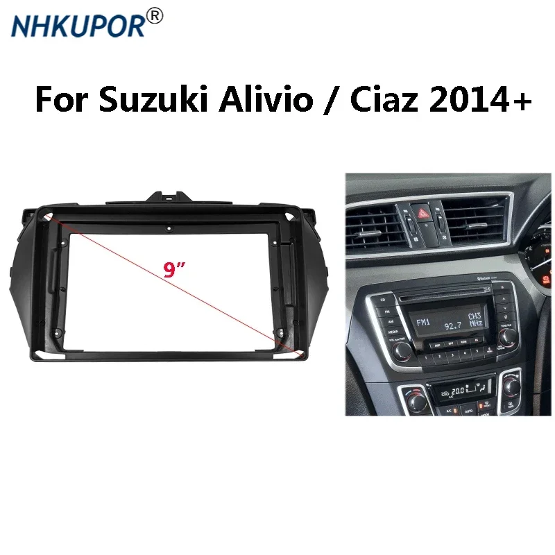 Car Radio Install Dash Panel Frame Kit For Suzuki Alivio / Ciaz 2014 2015 2016 2017 Auto Stereo Replcement Mounting Bezel Fascia