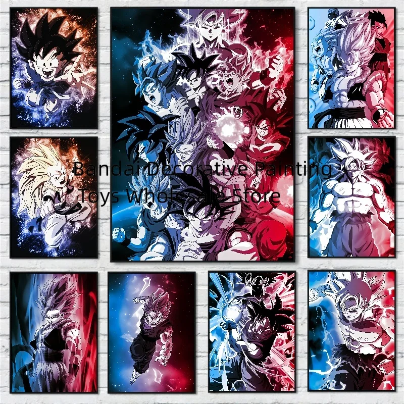 

Anime Dragon Ball JapaneseManga Poster Around Son Goku PhotoDecorative Wall Art HD Printing Canvas Painting Cartoon Figure Gifts