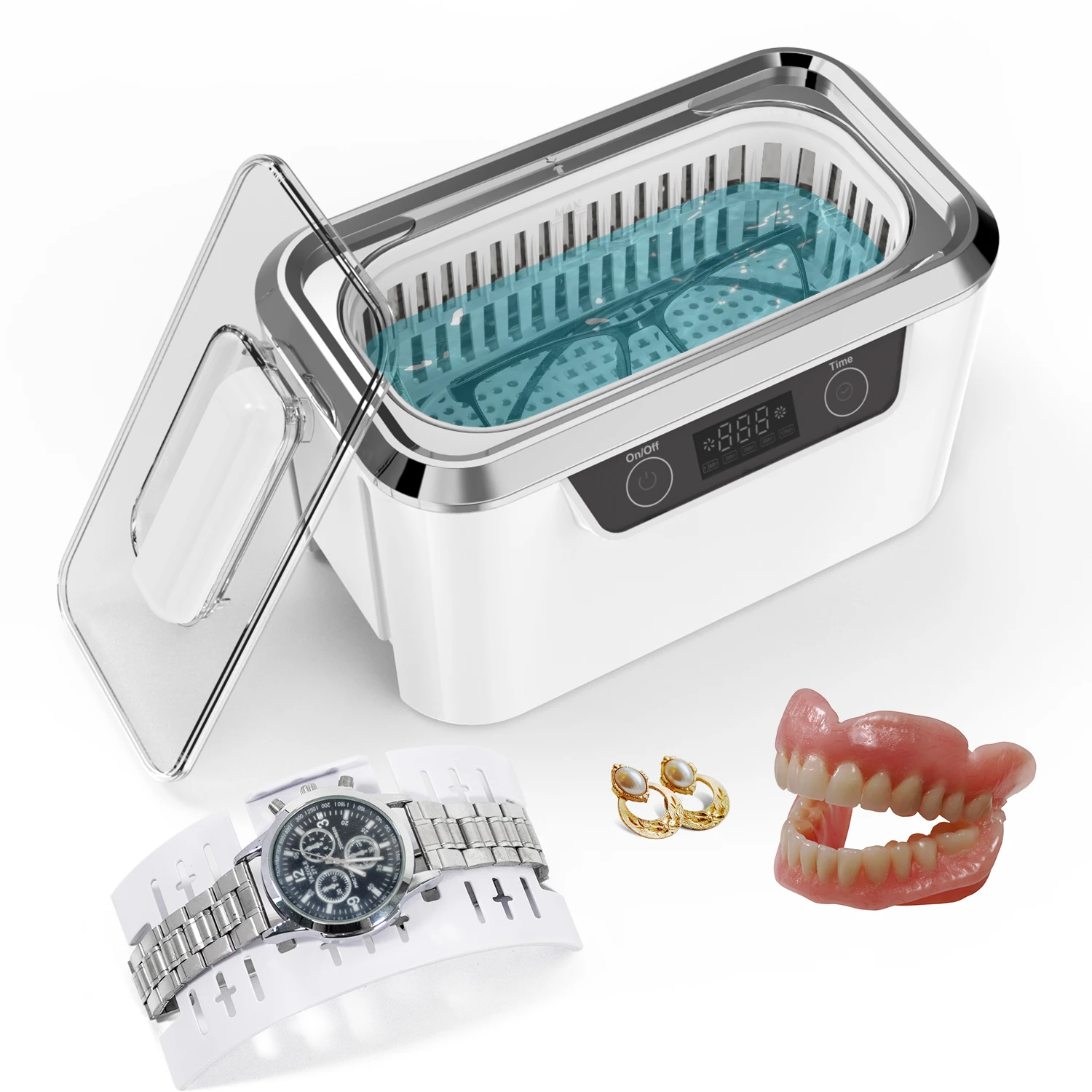 CDS-300 Digital Automatic Ultrasonic Cleaning Machine Dental Cleaner 800ml Jewellery Ultrasound Cleaner