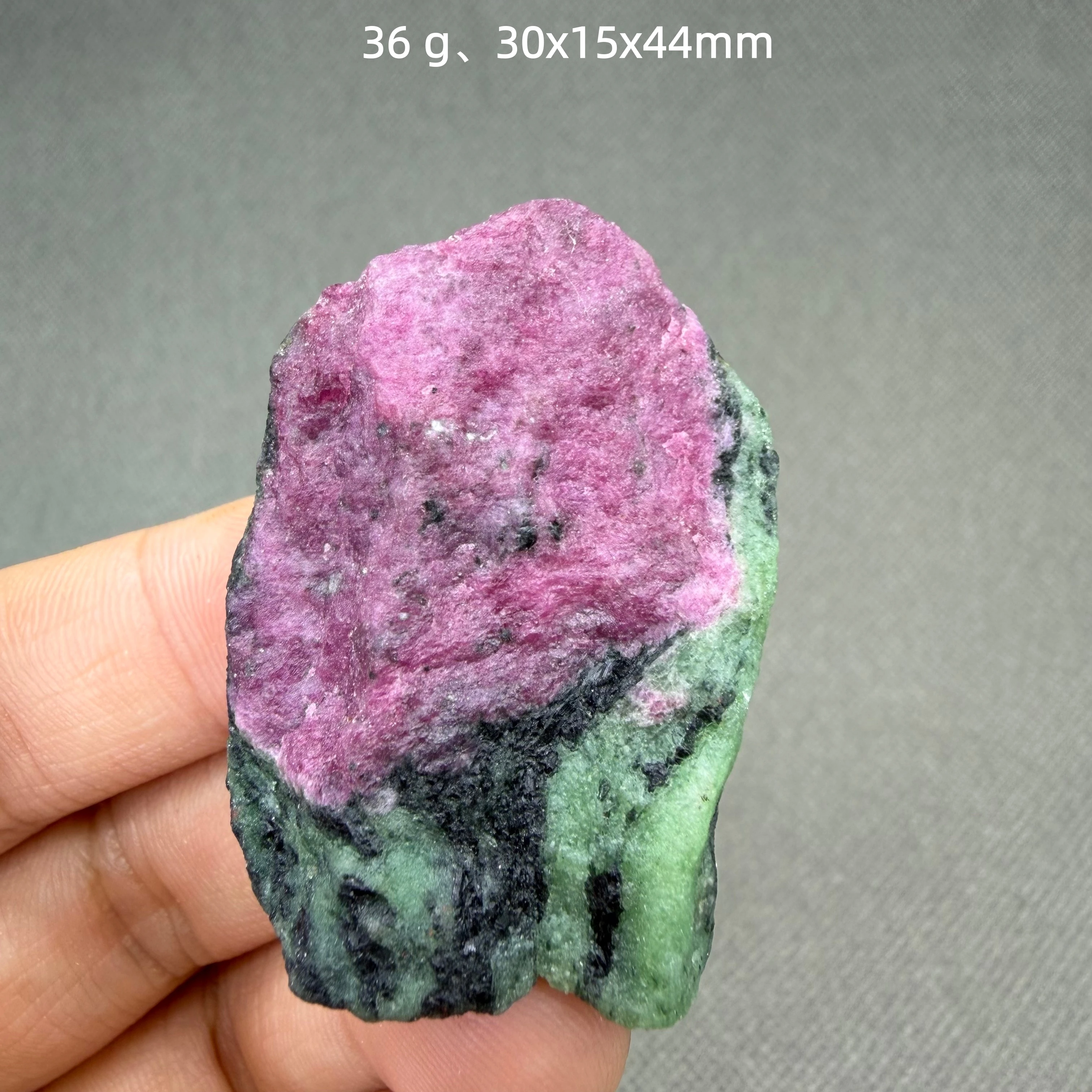 Natural Myanmar Fluorescent Ruby with Epidote mineral specimen + healing quartz crystals and stones rock gemstone view 4