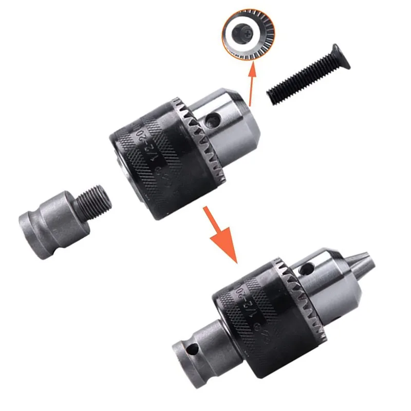1.5-13 مللي متر محول 1/2 "-20unf تشاك الموضوع التغيير السريع محول Sds 1/4" عرافة شنيور يعمل بالبطارية مفتاح بت قضيب