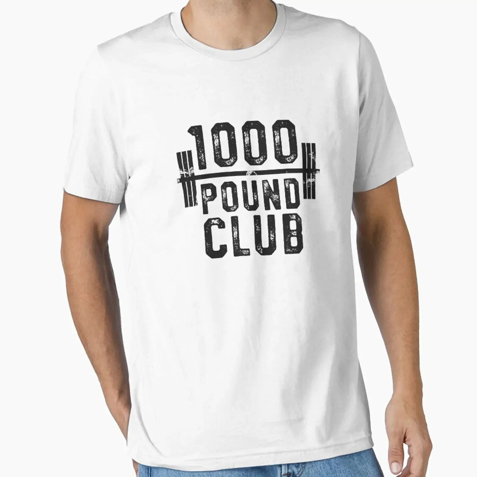 1000 Pound Club T Shirt Powerlifting Bodybuilding Fitness Essential vintage Washed Breathable Stylish Top For Everyday Wear