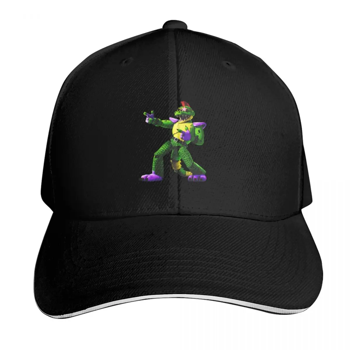 Glam Monty Figure Baseball Cap Six Panel Structured Crown Sun Protection UPF 50+ Breathable Mesh Back