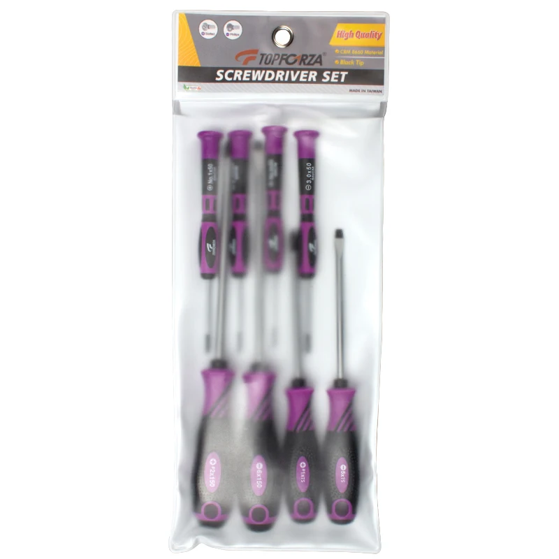 TOPFORZA 8 Pcs Magnetic Bits Screwdriver Set Home Appliance Repair Electrician Multi-tool Kit Slotted Phillips Screw Nuts Key