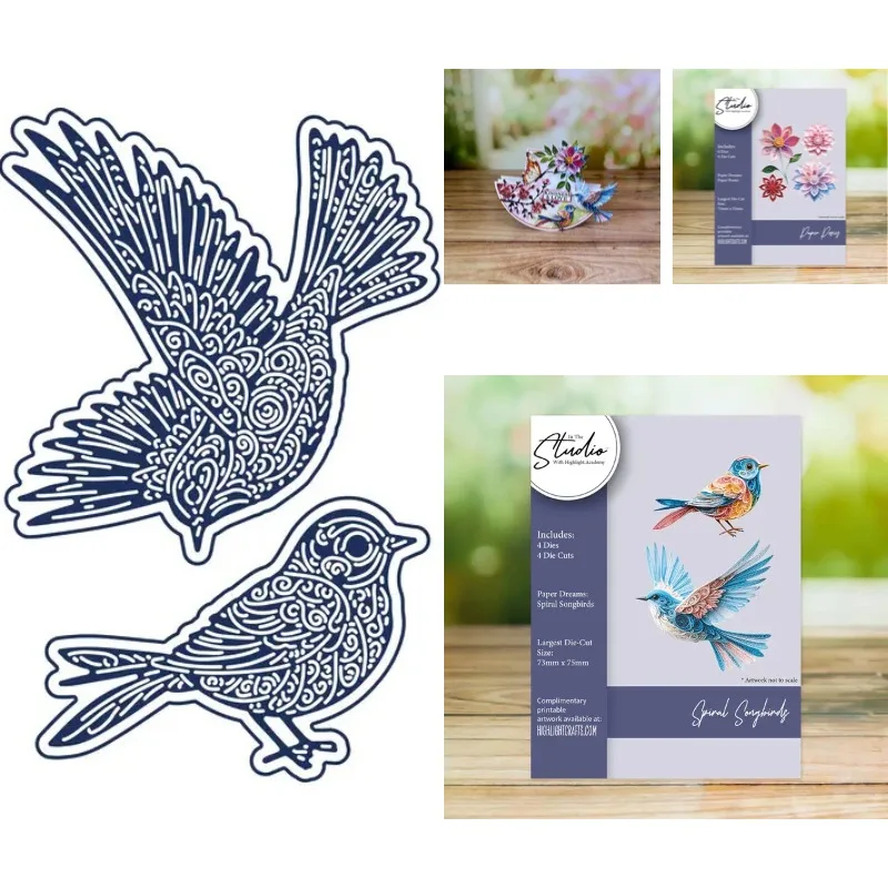 Both Static and Dynamic Little Birds Are Beautiful Metal Cutting Dies Scrapbook Diary Decoration Stencil Embossing Template DIY