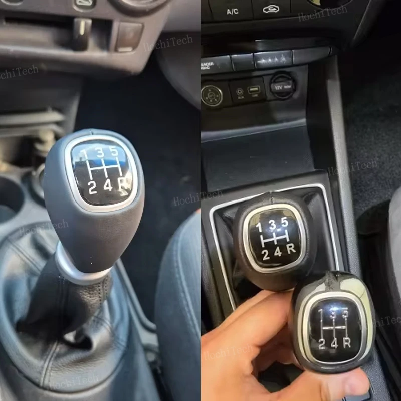 5 Speed Gear Shift Knob Lever Change Gearbox Shifter Leather For Kia Rio 5 2012-2015 Manual Selector Transmission Handle