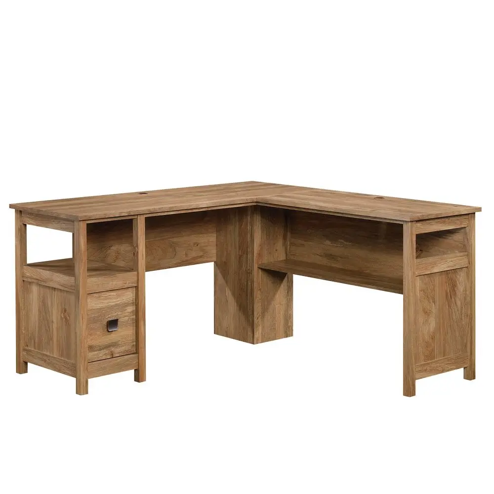 

Cannery Bridge LShaped Office Desk with Storage Drawer and Self, in Sindoori Mango