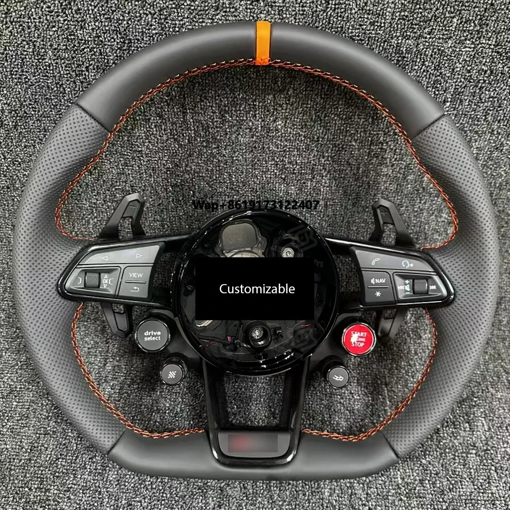 

Full Leather Steering Wheel Suitable for Interior Modification of A4 B9 A3 S3 RS3 RS4 S4 RS5 S5 2017-2019 Models