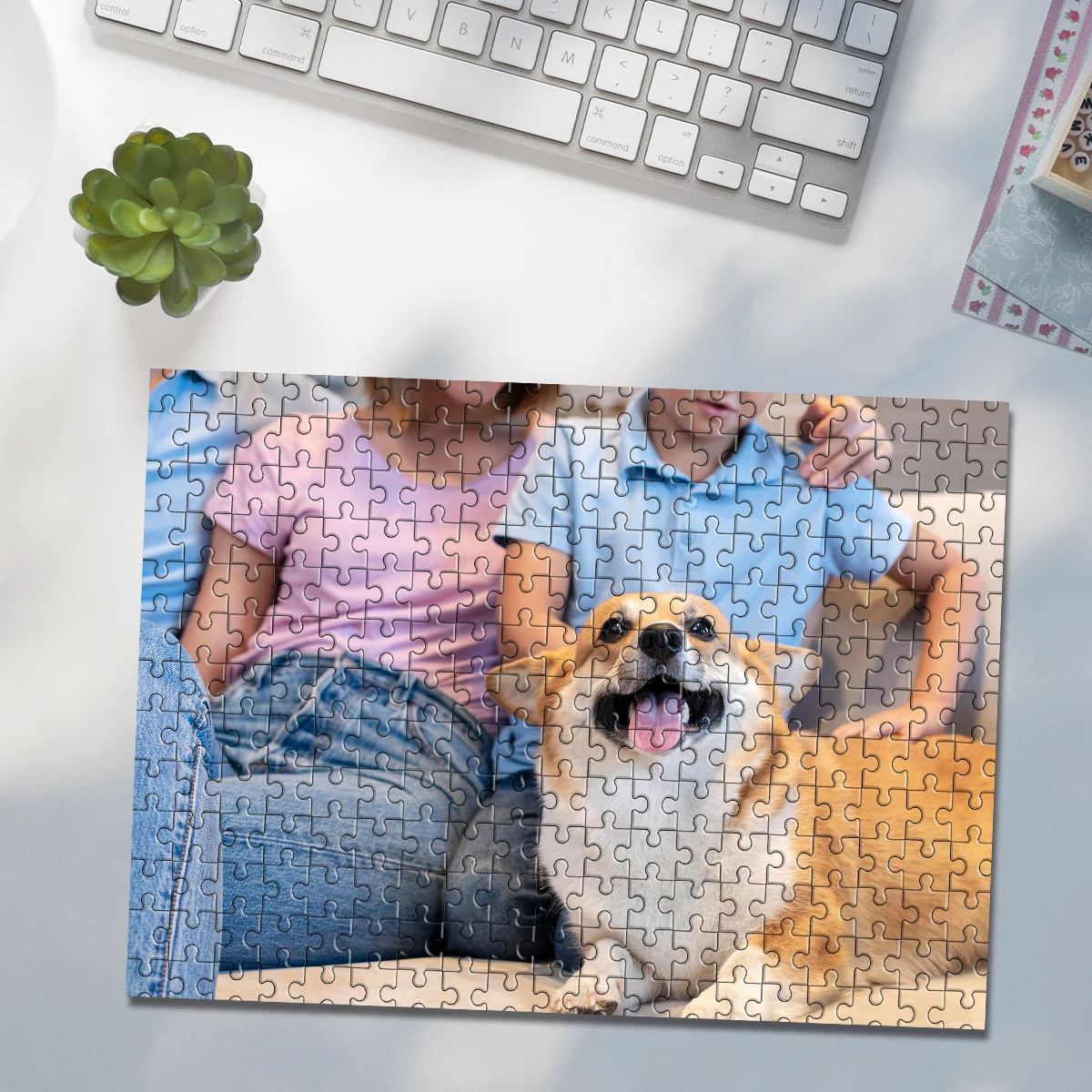 35/300/500/1000pcs Personalized Custom Photo Puzzle Pet dog Jigsaw puzzle Wooden/cardboard for Adults DIY Toys Decoration