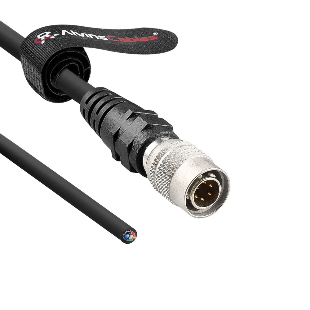 HR10A-7P-6P Hirose 6 Pin Male to Open End Power I/O Cable for Nikon Topcon Trimble Sokkia Industrial Camera High Flex Shielded