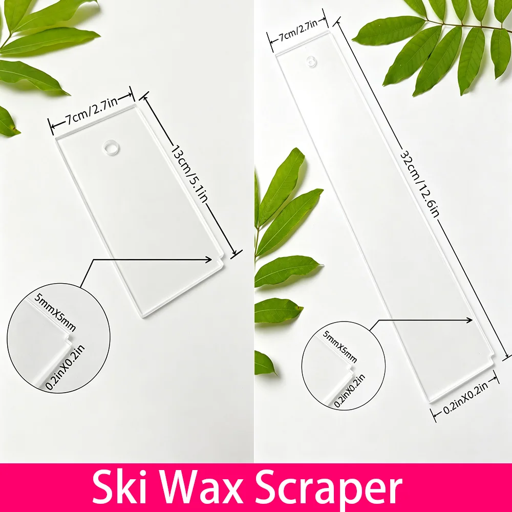 High‑Hardness Clear Ski Wax Scraper, Male Female Snow Sports Fans, Ski Snowboard Clean Old Wax Trustworthy Snowboard Part