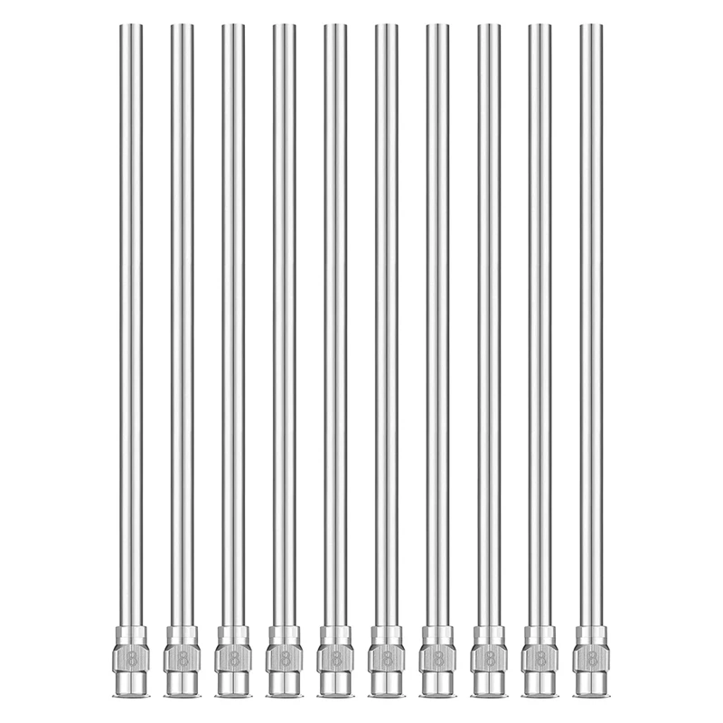 

ABPQ-10 шт. иглы для дозирования с тупым наконечником, 4 дюйма, 12 калибра, тупые иглы из нержавеющей стали, аппликатор жидкости