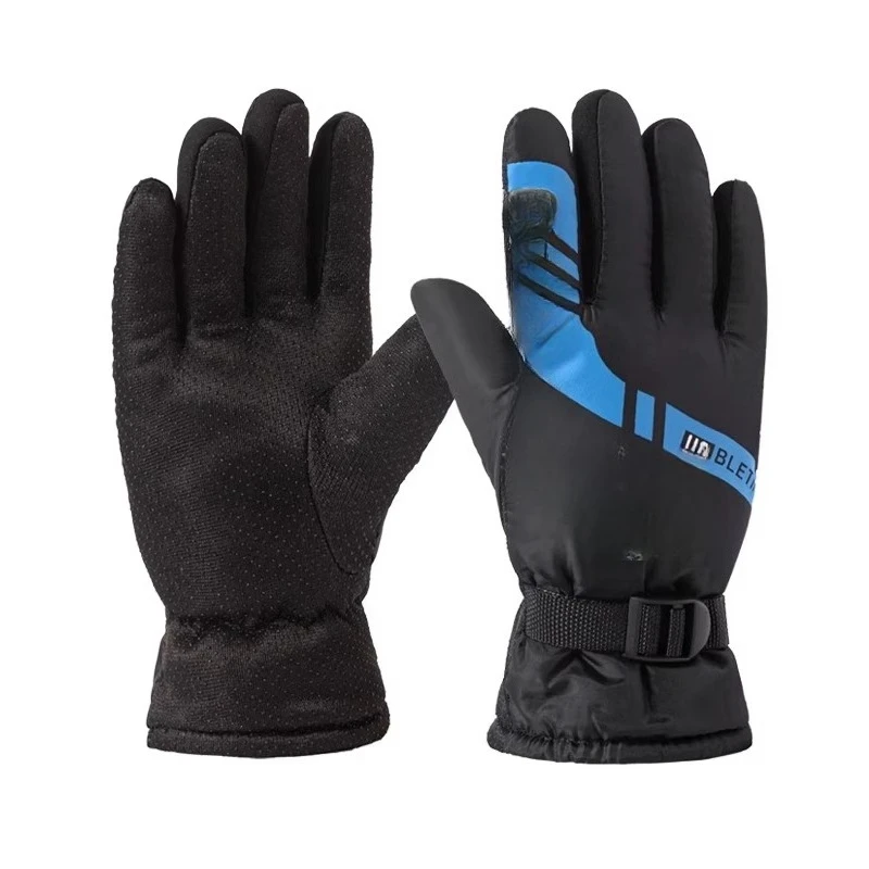Winter Cycling Gloves Warm Fleece Lined Windproof Waterproof Outdoor Motorcycle Delivery Cold-Proof Cotton Gloves
