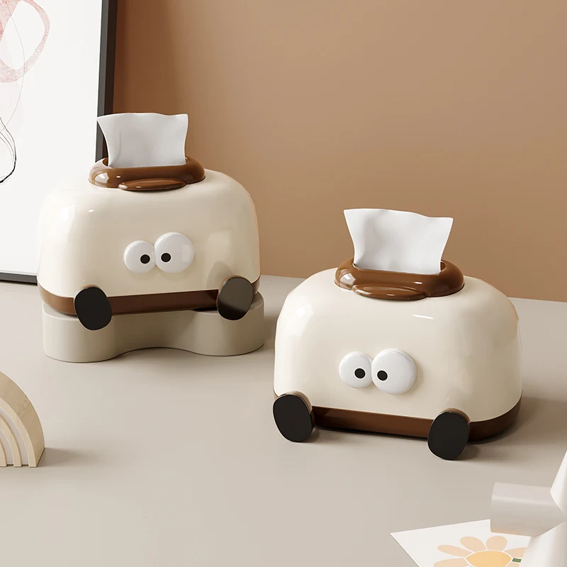 

Wholesale Multifunctional Plastic Tissue Box Living Room Tissue Holder Toilet Paper Holder Roll Storage Box with Cover