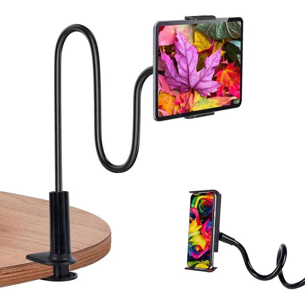 Universal Adjustable Tablet Stand with Flexible Long Arm for 4-9 Devices, Compatible with iPad Mini, Kindle, Switch
