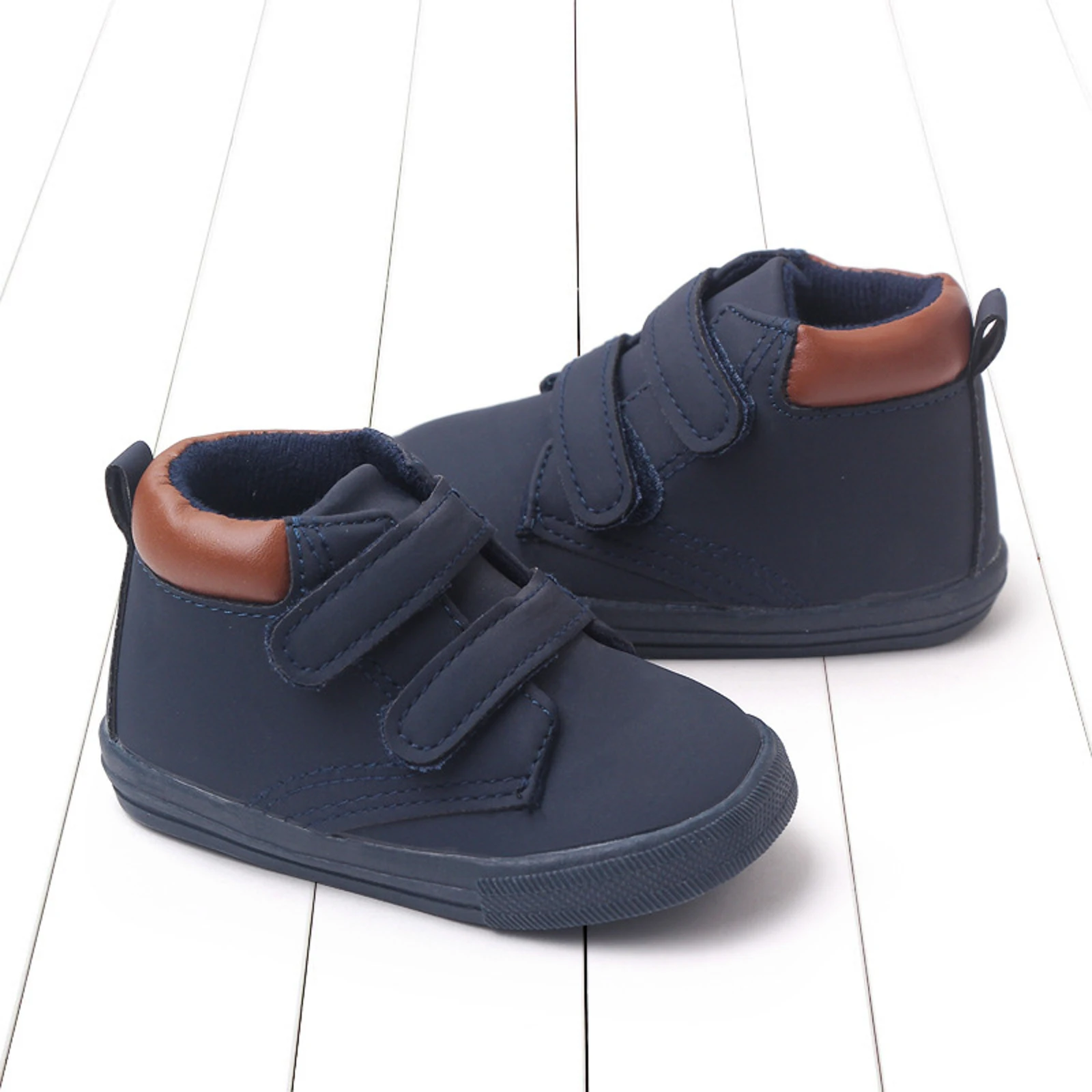 Kid Casual Shoes Rubber Sole Anti-slip Ankle-covered 1-3 Years Children Boys and Girls Outdoor Walking Shoes Fashion 2024 New