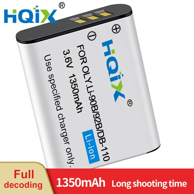 HQIX for  OM SYSTEM  Tough  TG-7  TG7 Camera LI-92B LI-90B Charger Battery