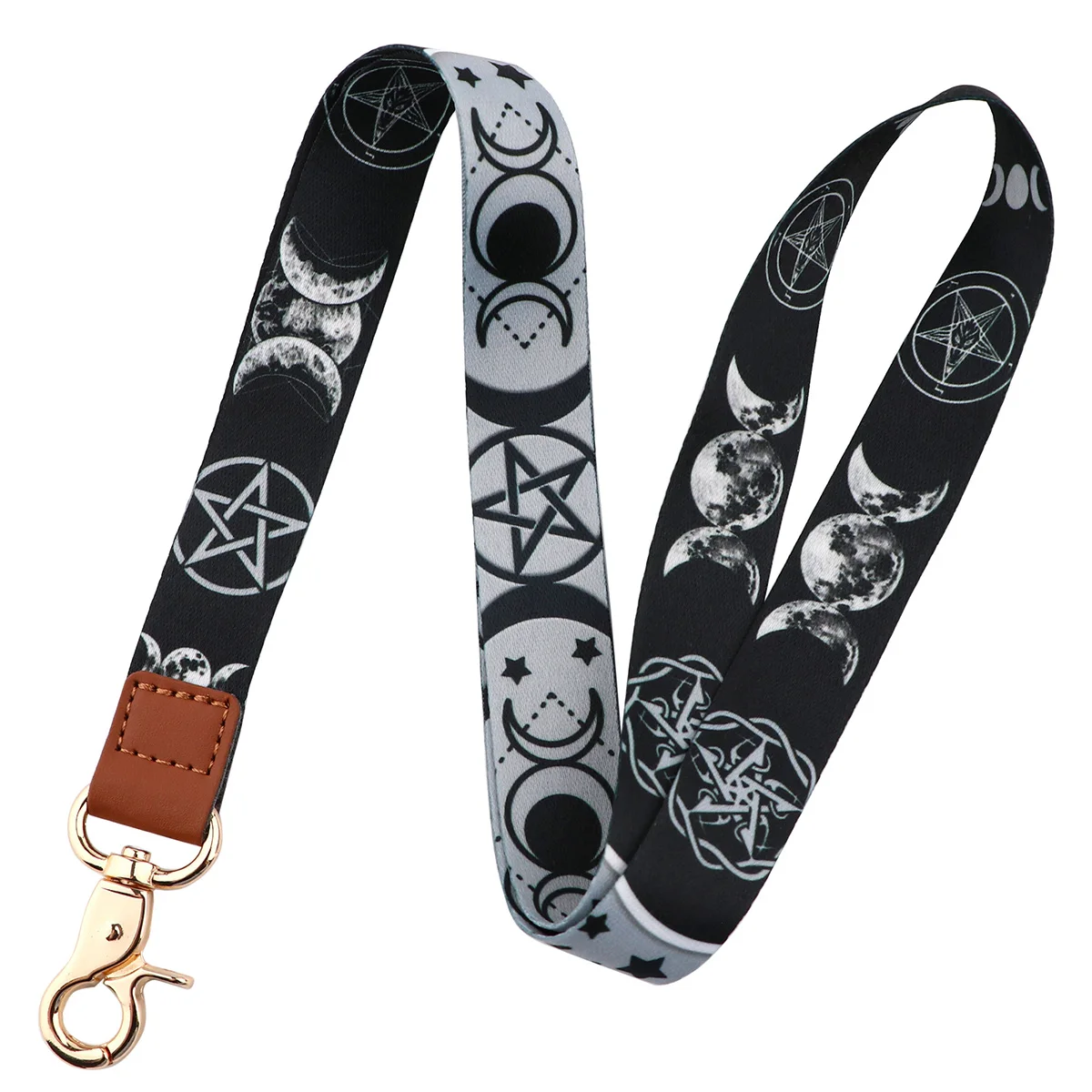 

Triple Moon Goddess Office Id Card Holder Pretty Neck Strap Lanyards badge Holder Card Cover Key Chain Doctor Nurse Accessories