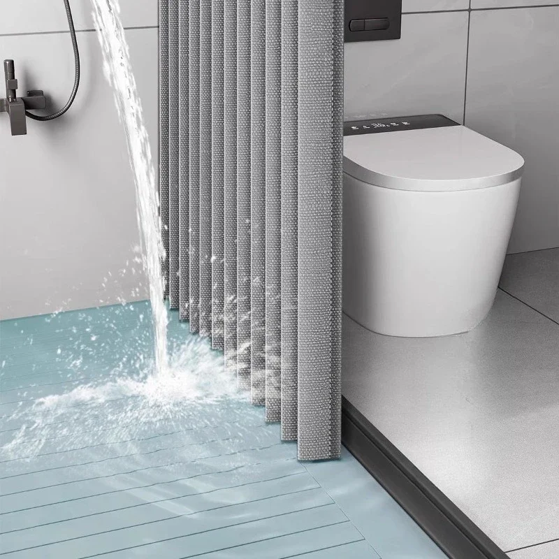 Bathroom folding shower curtain, partition curtain, waterproof thickened dry and wet separation toilet partition waterproof