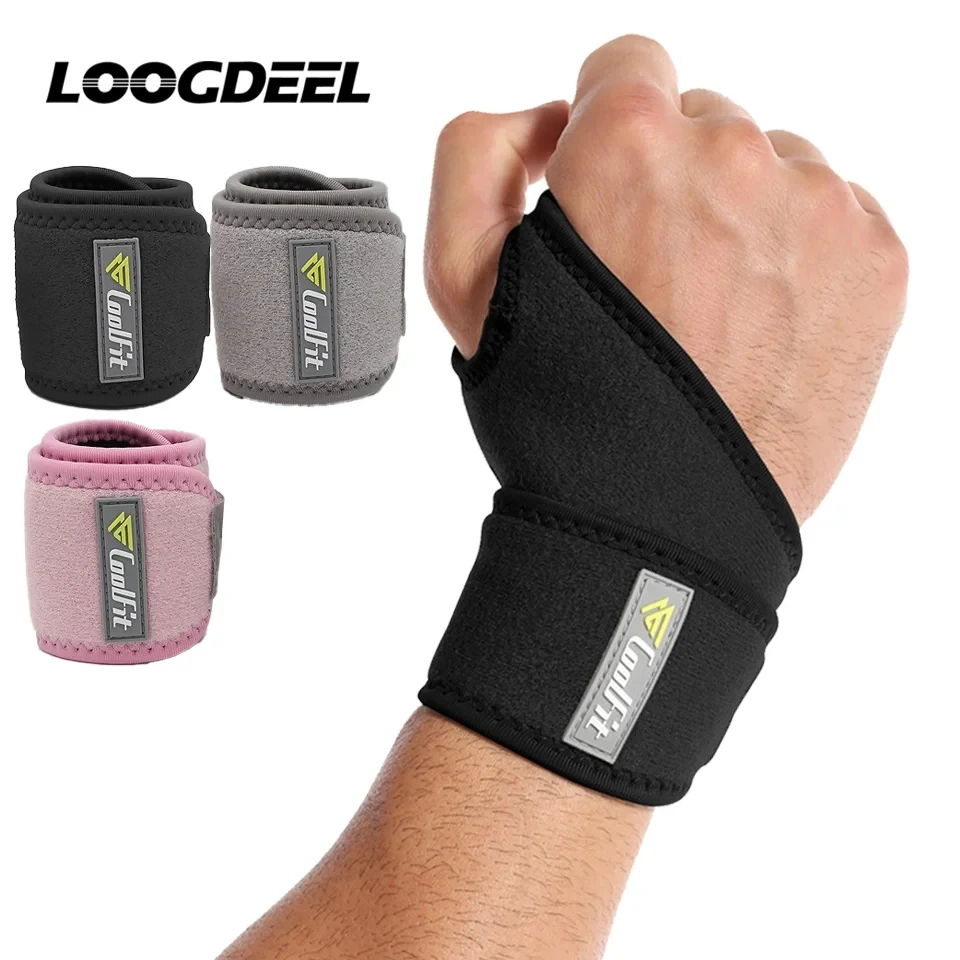 LOOGDEEL Wrist Guard Band Brace Support Carpal Tunnel Sprains Strain Gym Strap Sports Pain Relief Wrap Bandage Lightweighted