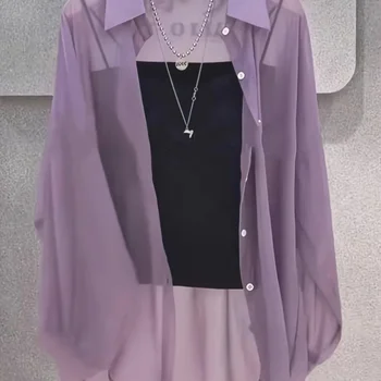 Camicie da donna taglie forti 2025 Estate traspirante e resi...