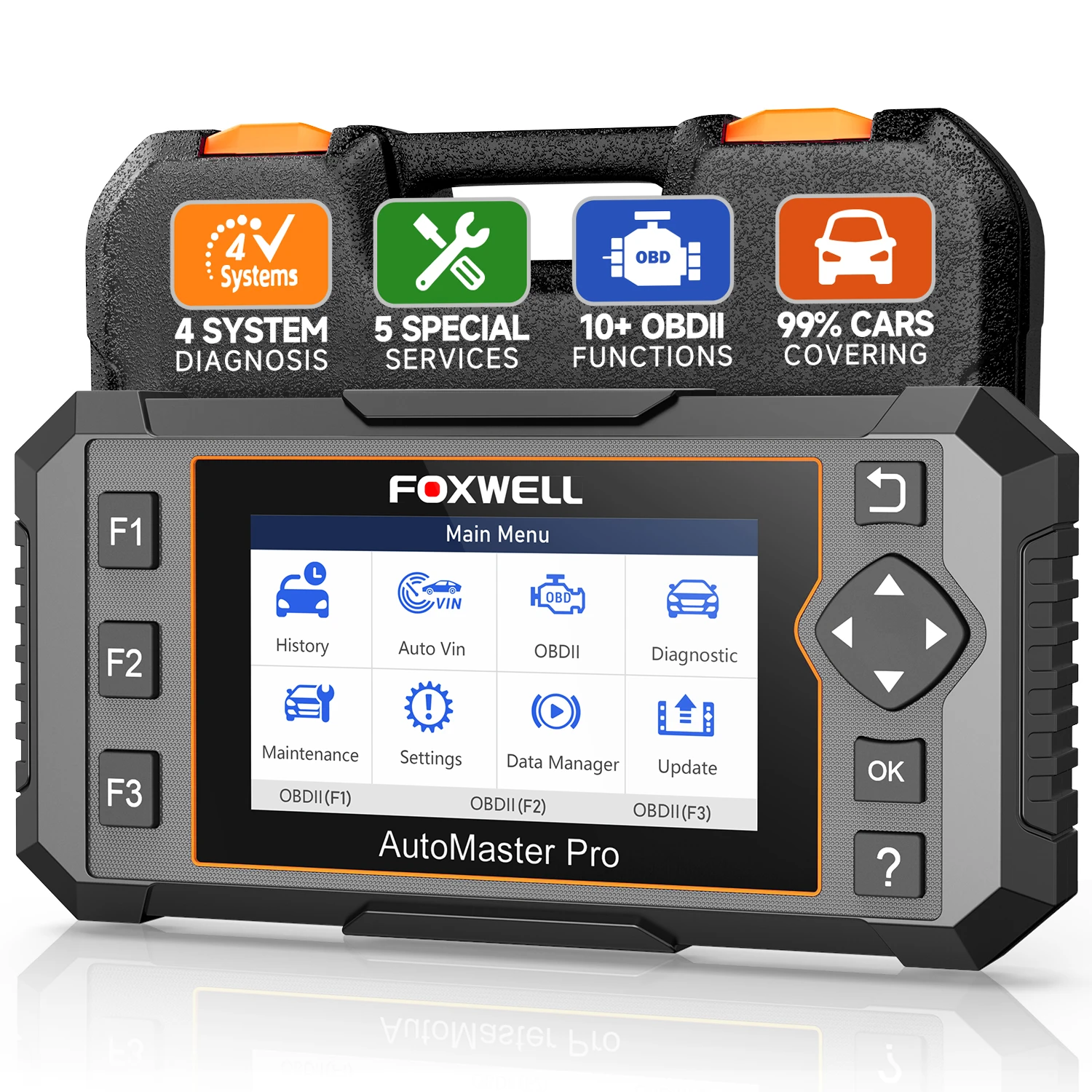 

FOXWELL NT614 Elite OBD2 Scanner Diagnostic Tool ABS/SRS/TRANMISSION/ENGINE OBD2 Scanner 5 Reset Servicese Code Readers Tools