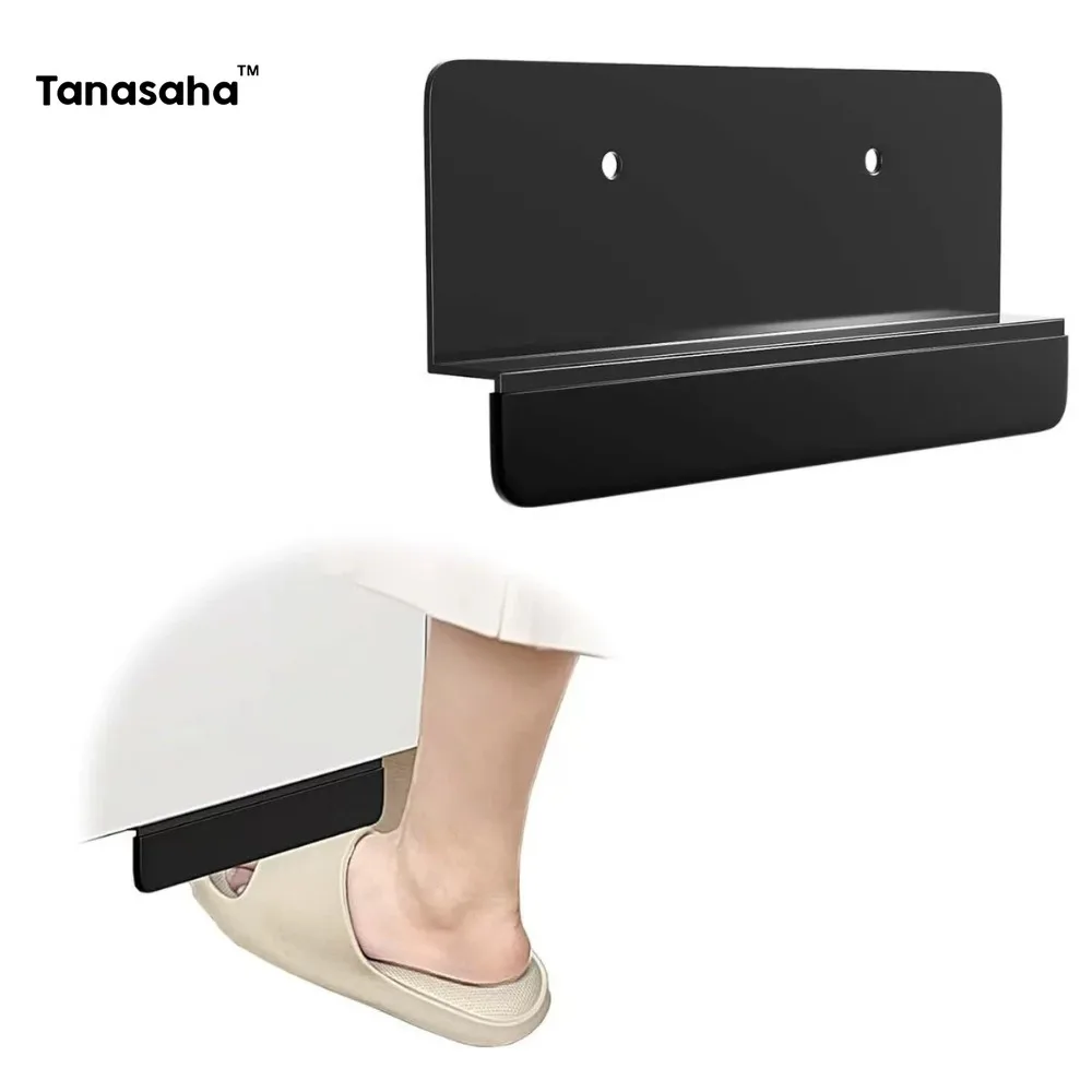 Black Cabinet Foot Pull Carbon Steel Touchless Opener Trash Can Drawer Cabinet Foot Handle Door Handles for Home Kitchen