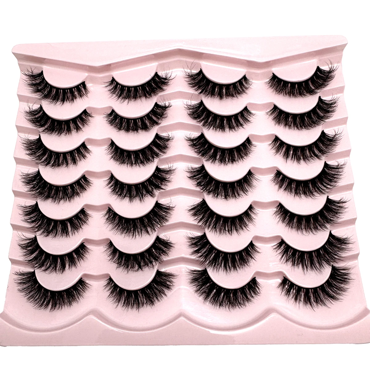 14 paires oeil de chat naturel 3d vison cils doux Faux Cils croix désordre Dense Extension de Cils Maquillaje Faux Cils Maquillaje
