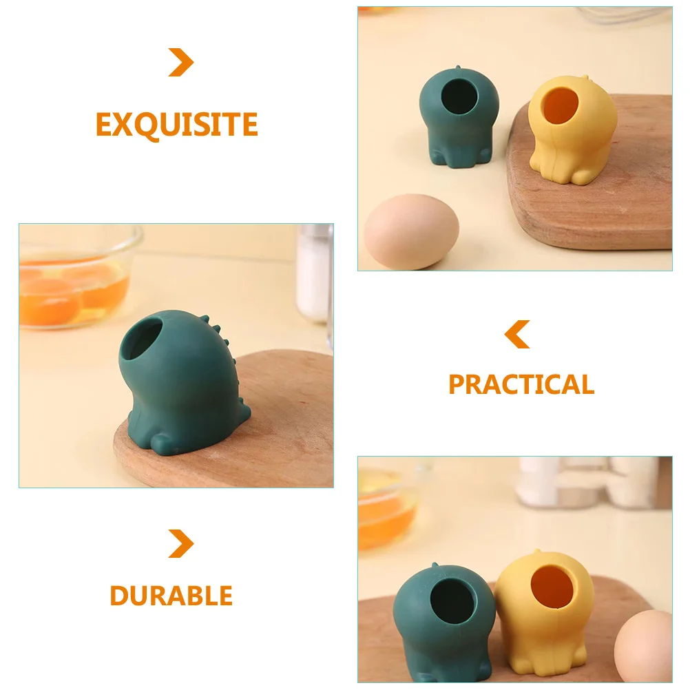 

2 Pcs Egg Yolk Separator White and Splitter Separators Small Tools Yoke Separatorsilicone Divider Green Separate