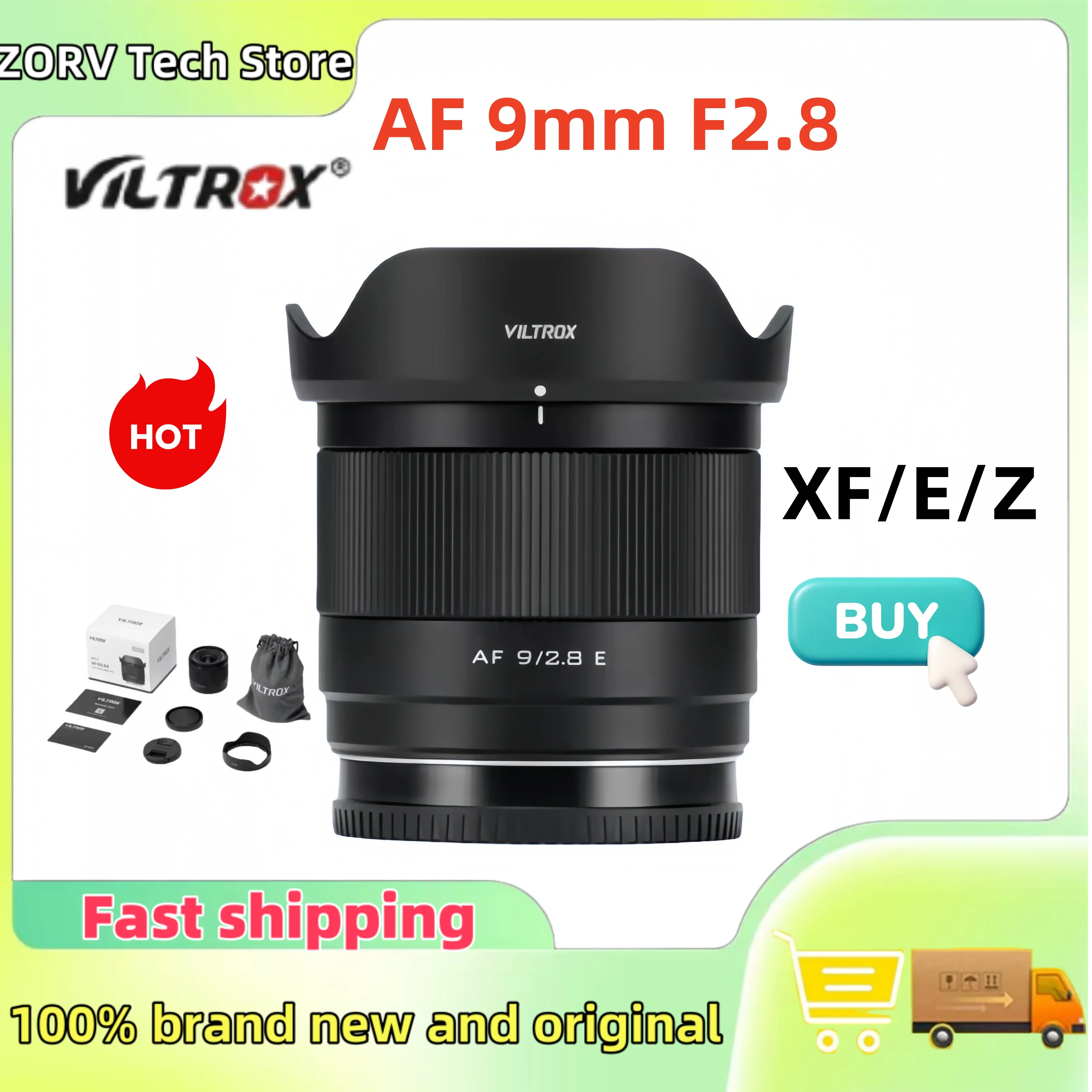 Viltrox Af 9mm F2.8 Air Prime Lens Aps-c Auto Focus Camera Lens Ultra-wide
