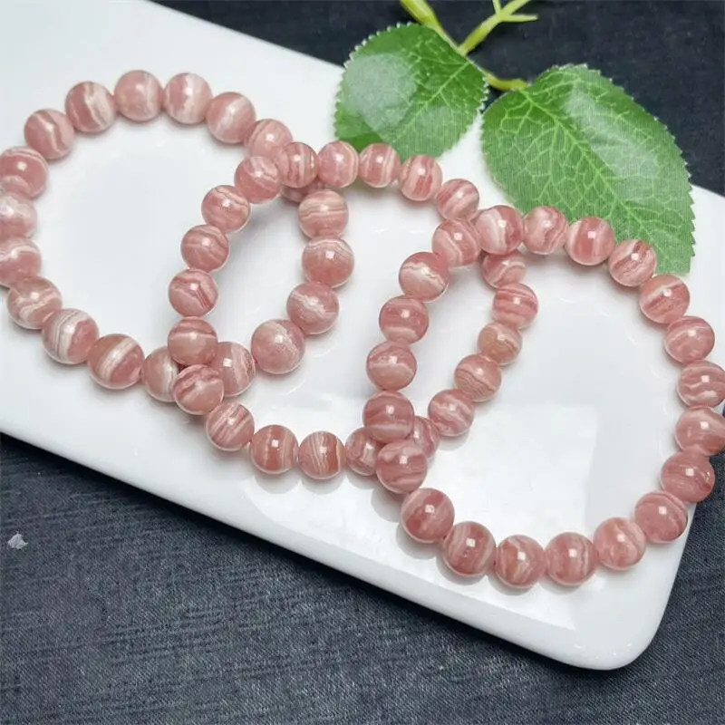 Natural Red Lace Agate Bracelet Handmade Fortune Energy Bangle Mineral Woman Amulet Jewelry Gift 1PCS 8/9/10MM