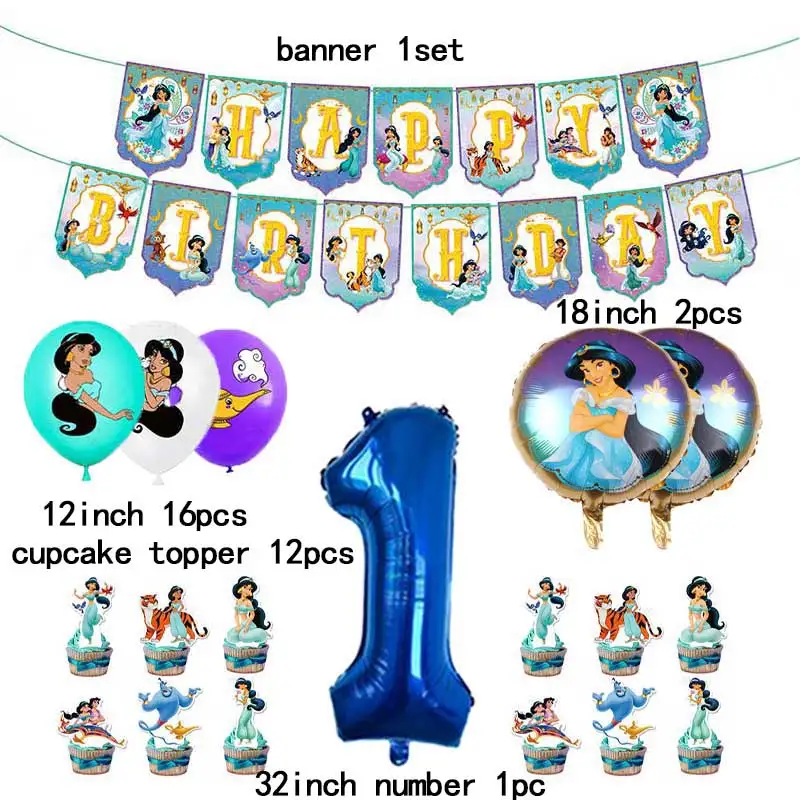 

Princess Jasmine Latex Ballon Purple 32in Number Balloon Birthday Wedding Party Decoration Banner Kid Girl Boy Toy Baby Shower