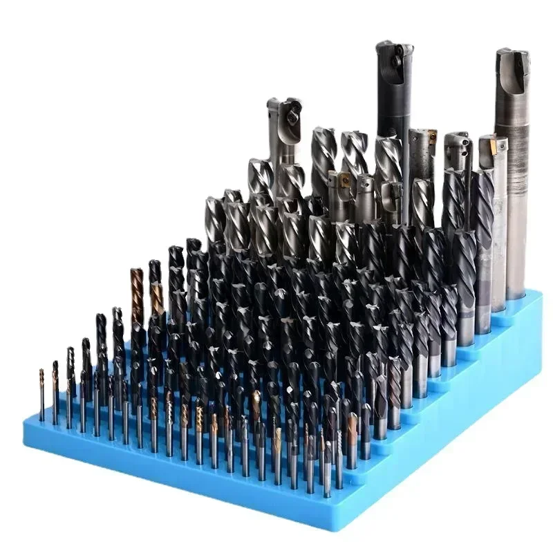 Accessories Milling Box Placer 187 Storage CNC Drill Reamer Box Tool 1pc Frame Barrel Plastic Bit Grid Cutter Organizer Tool