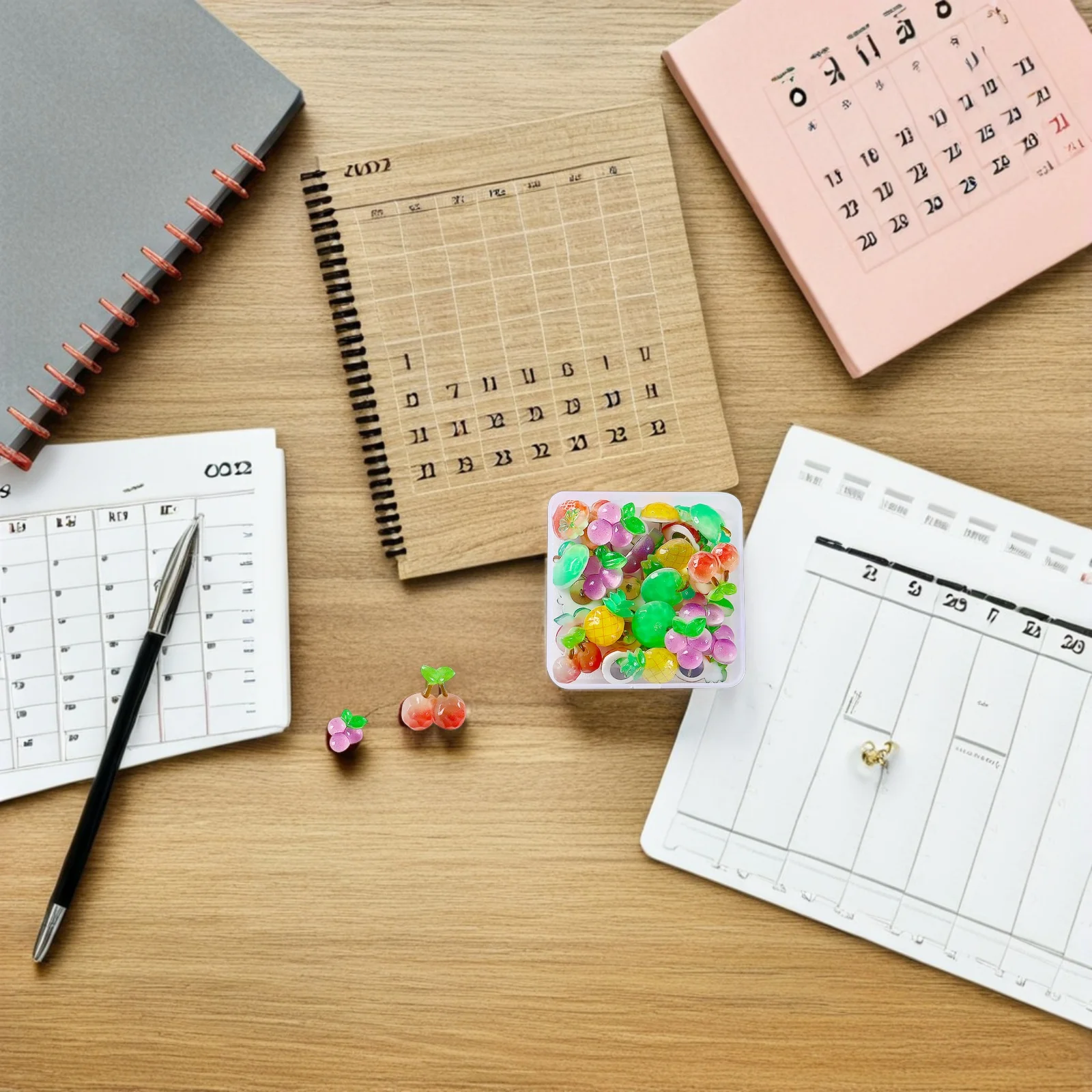 

30Pcs Resin Fruit Thumbtacks Cute Realistic Push Pins Decorative Cork Board Photo Wall Bulletin Board Home Office Tacks