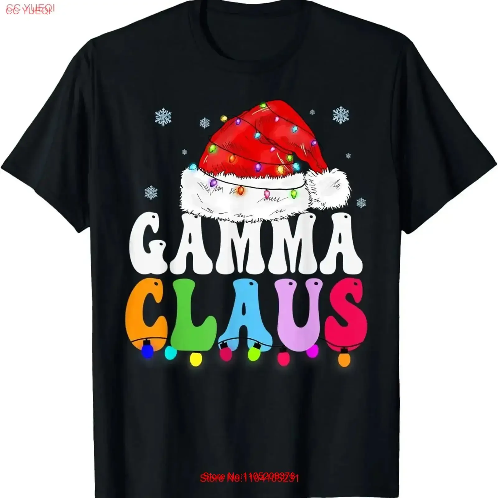 Gamma Claus Funny Xmas Family Matching Grandma Christmas T Shirt  vintage Washed Slightly fashion Unisex Casual Breathable