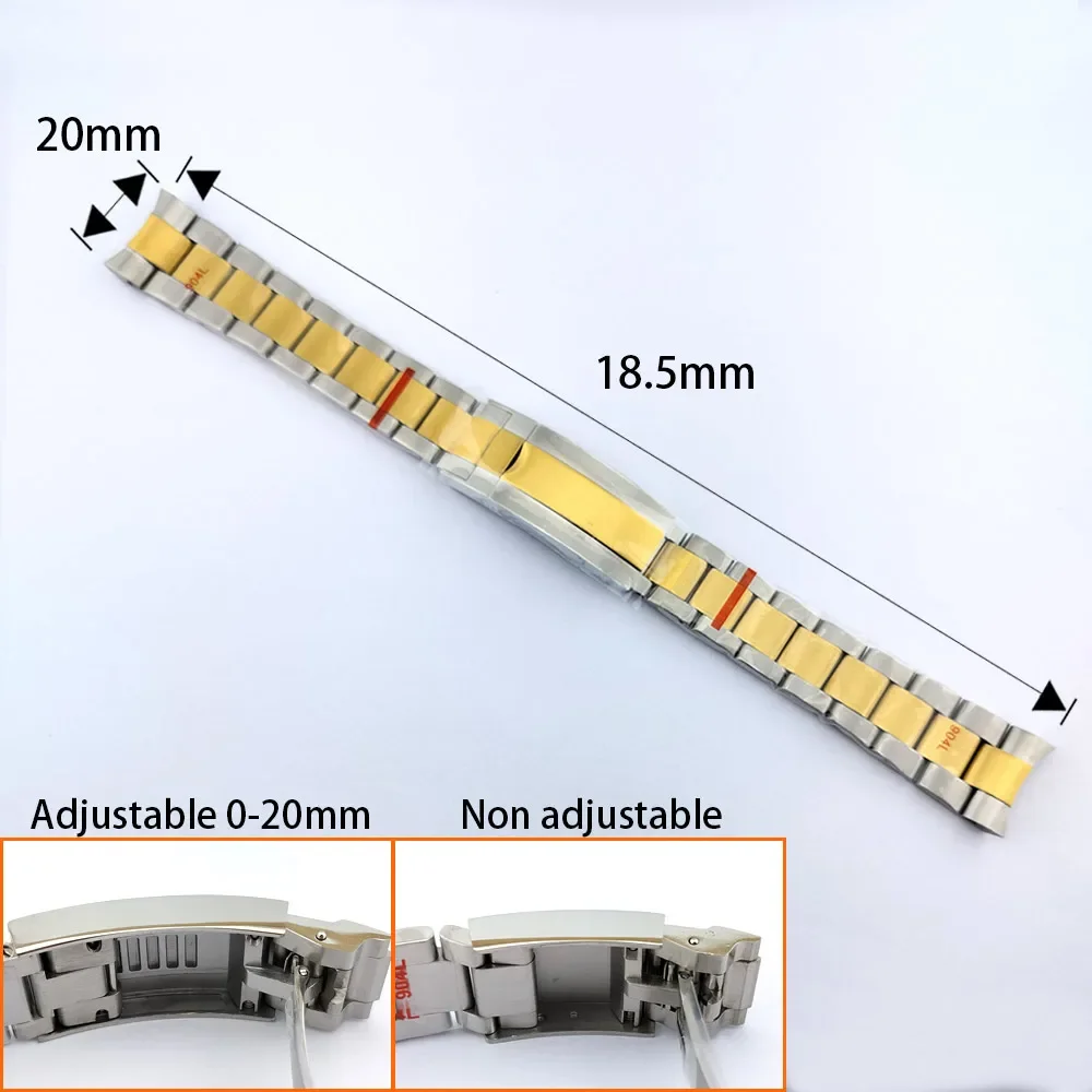 Clearance Sale 20mm Watch Steel Belt Five Bead Belt Three Bead Belt Gold Rose Gold Watch Repair Tool