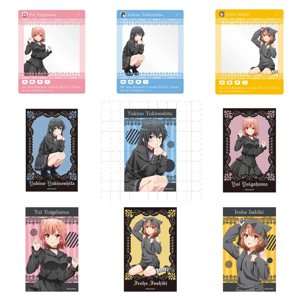 

Game Yui Yuigahama Yukino Yukinoshita Acrylic Stand Figure Doll Anime Iroha Isshiki Keychain Cosplay Toy for Gift