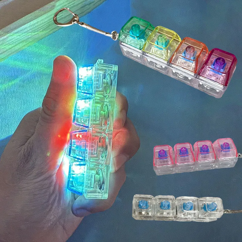 ألعاب متململة LED لوحة المفاتيح المفاتيح كريستال الفرس لعبة حسية لتخفيف التوتر لوحة المفاتيح المفاتيح أداة تململ للبالغين والأطفال #2