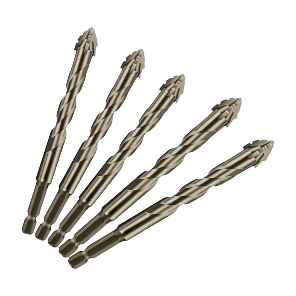 Tungsten Steel Eccentric Drill Bit Set of 5 Designed to Reduce Vibration While Drilling in Glass and Cement Products