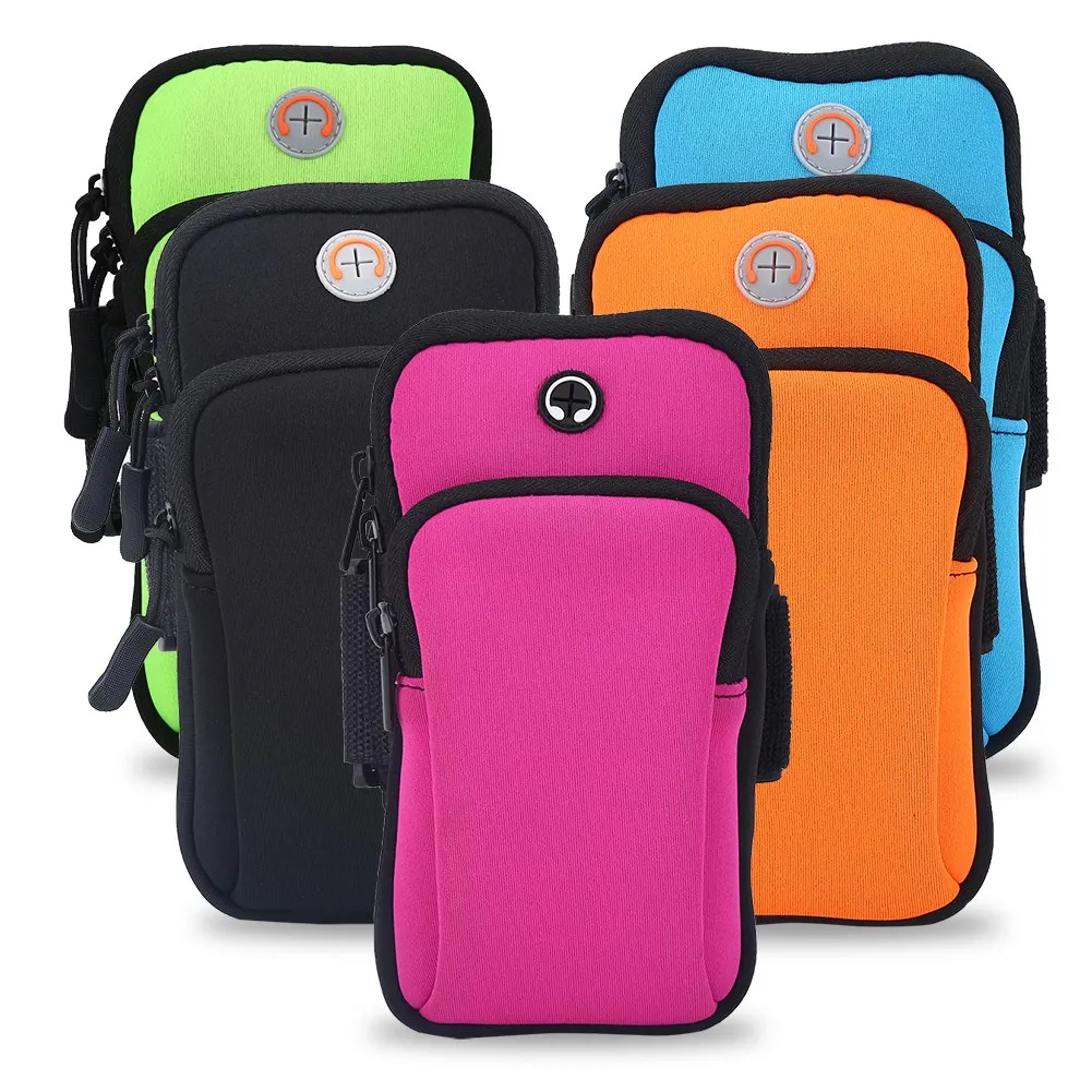 5Colors Outdoor Sport Running Jogging Exercise Gym Arm Wrist Pouch Armband Phone Case Bag Exercise Arm Pouch