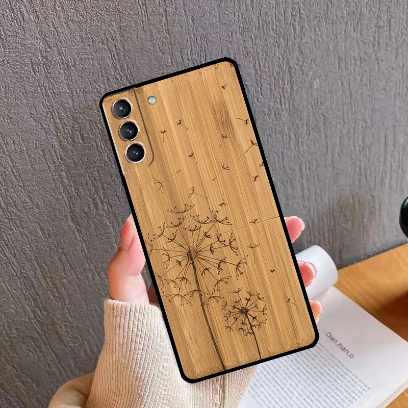 Natural Bamboo Wood Pattern Print Back Case For Samsung Galaxy S23 Ultra S20 S21 FE S9 S10 Plus Note 10 20 S22 Ultra Coque