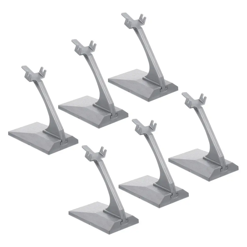 6Pcs Plastic Aircraft Display Stand Compact Tabletop Support Base for Plane Models Enhanced Visual Appeal Space Saving Modern