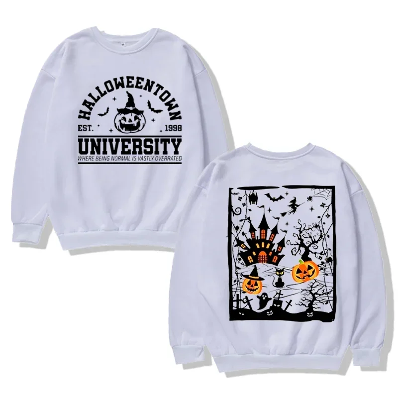 Vintage Halloween town est 1998 Sweatshirt, doppelseitiger Druck Halloween town Uni Hoodie, Halloween Party Tops, Kürbis Herbst